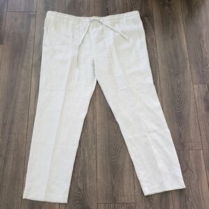 Men's 100% Linen  Pants  Plus Size 47 natural linen/light beige  color